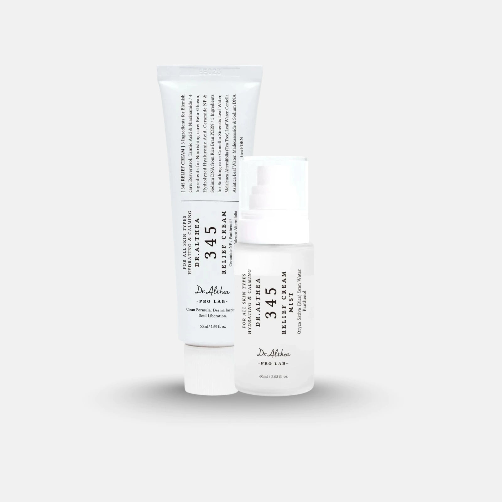 345 Relief Cream Duo – Soothing Cream & Hydrating Mist Set for