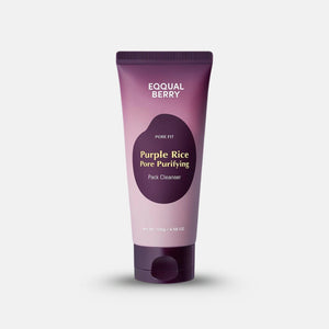 EQQUALBERRY Purple Rice Pore Cleanser – Korean 2-in-1 clay mask & foam – 130g