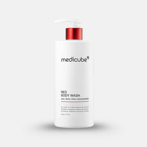 Medicube Red Acne Body Wash 400ml bottle - treatment for back acne and body breakouts - Beutista Kuwait