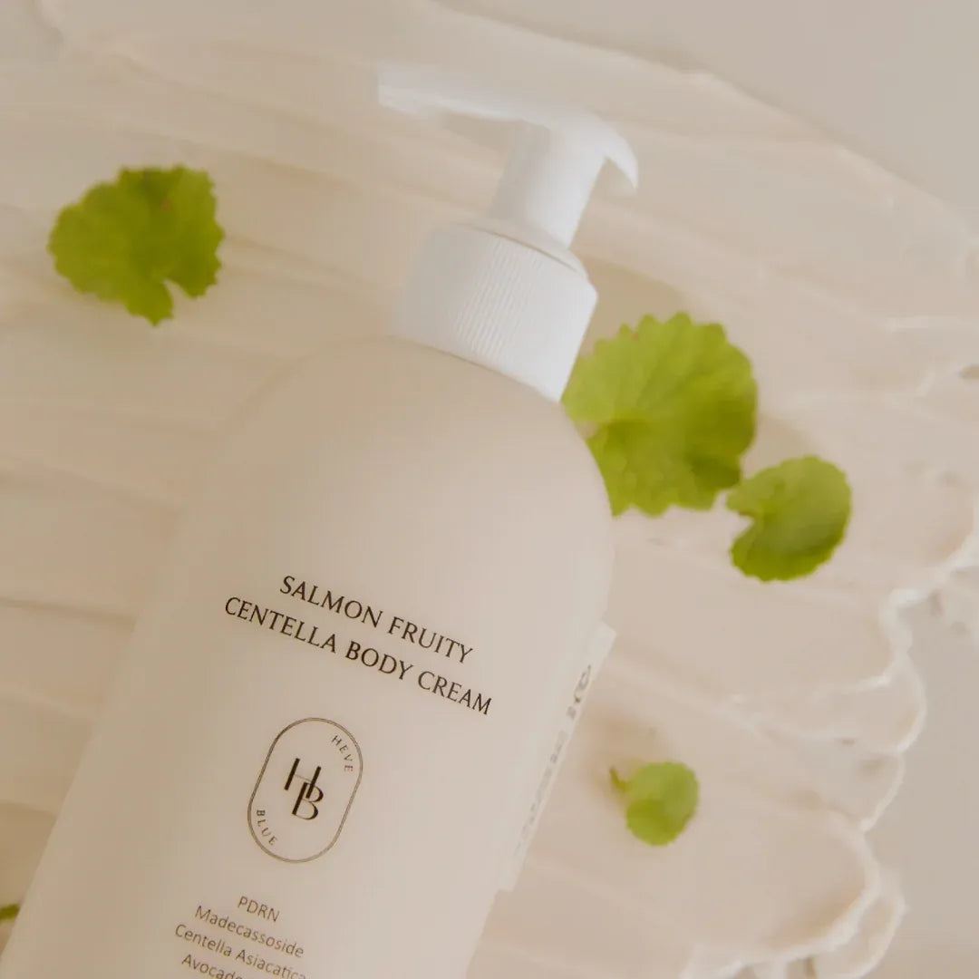 كريم الجسم هيفي بلو حمض سمك السلمون برائحة الفواكه ورائحة سنتيلا 300 غرام