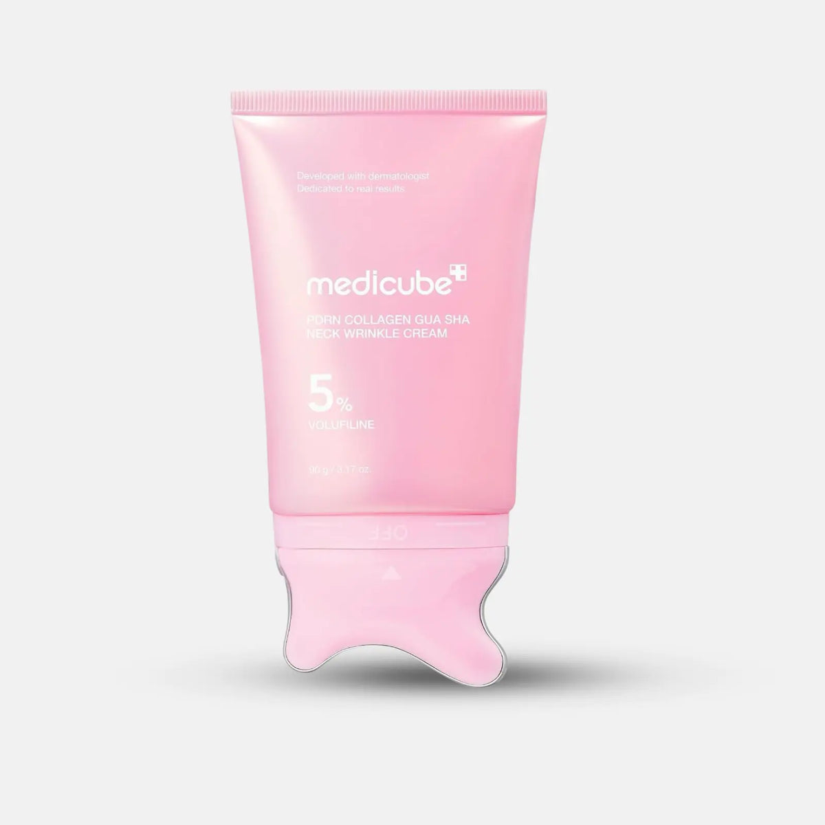 MEDICUBE PDRN Collagen Gua Sha Neck Wrinkle Cream with Retinol for neck lines and firming care
