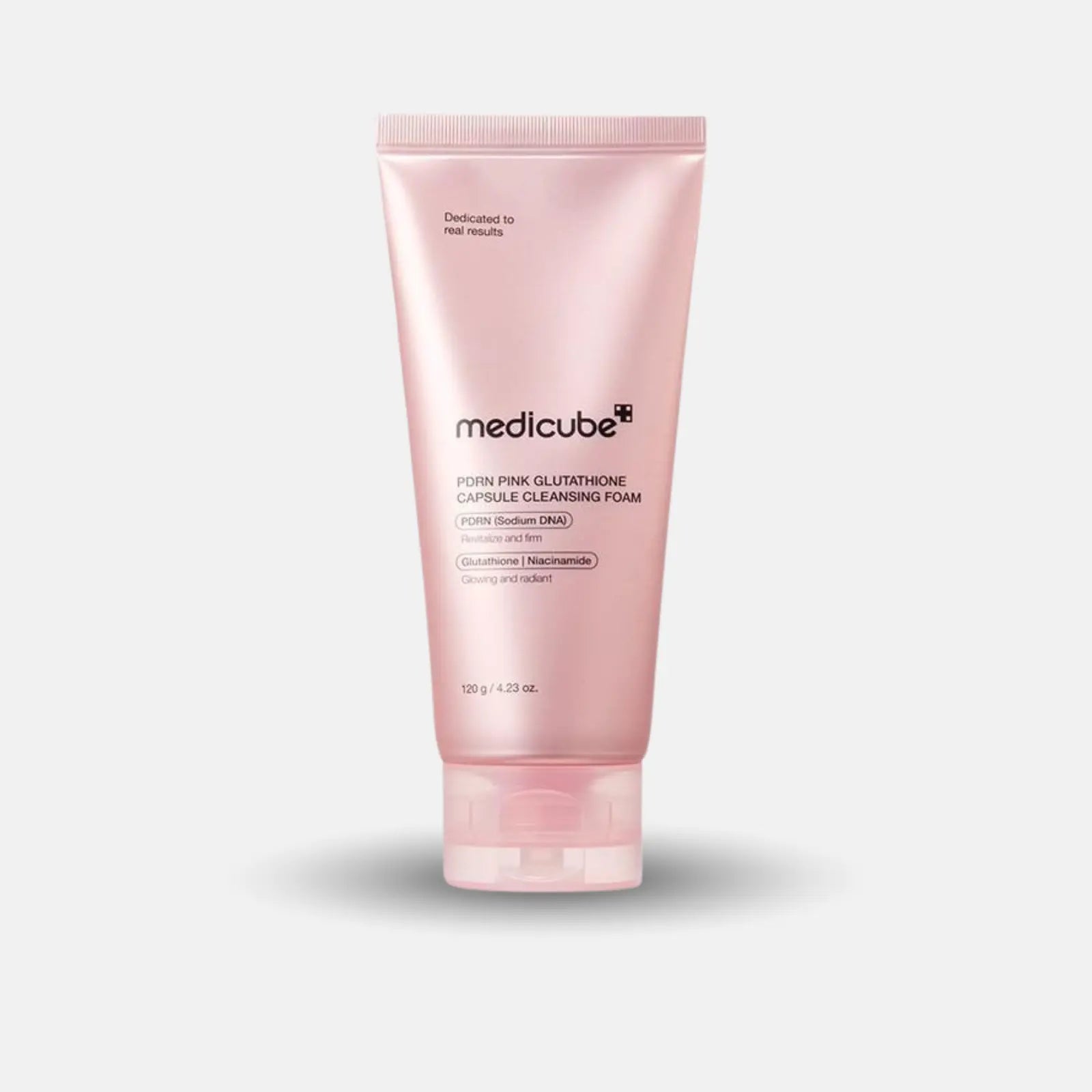 Medicube PDRN Pink Glutathione Capsule Cleansing Foam 120g product image – brightening cleansing foam – Beutista