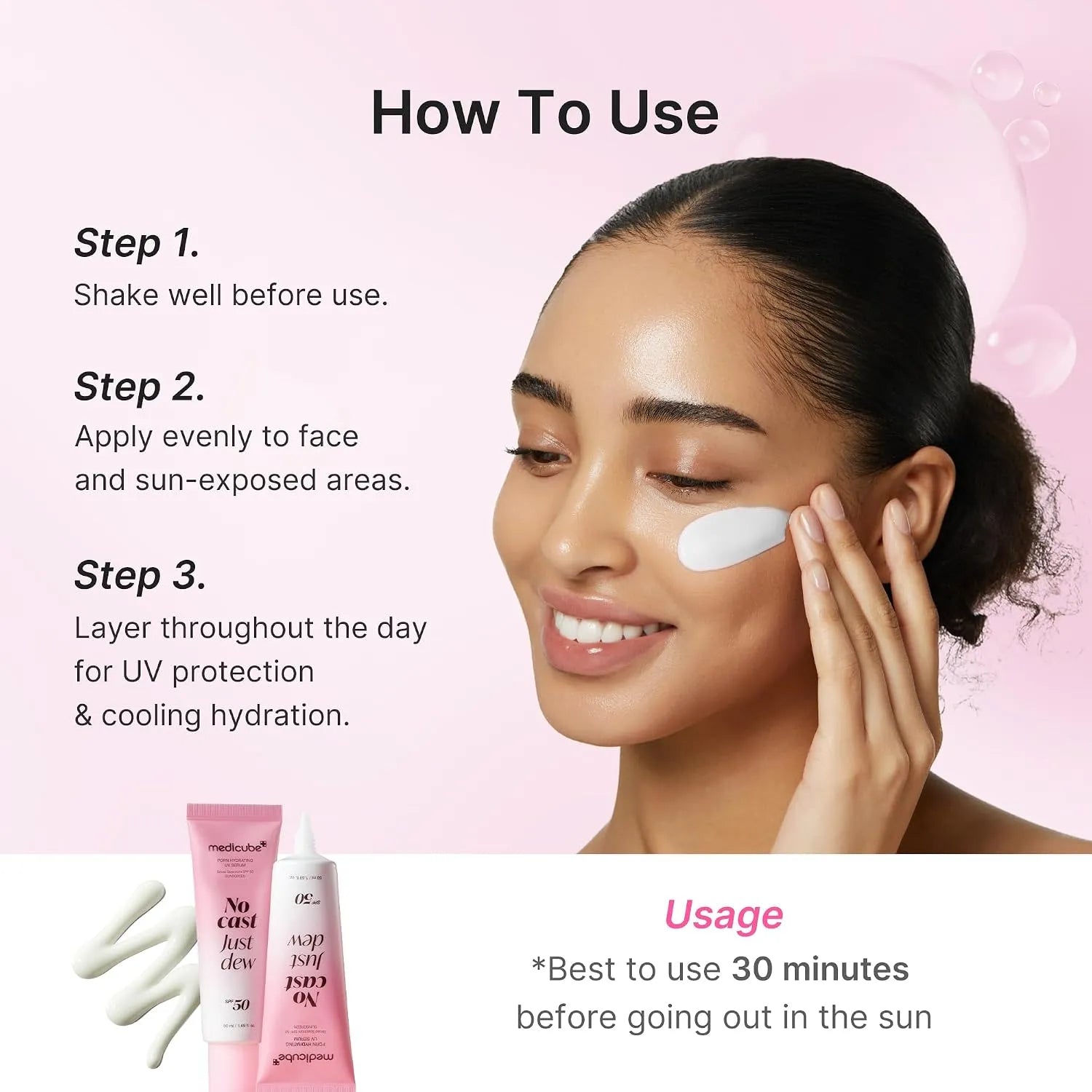 No Cast Just Dew PDRN Hydrating UV Sun Serum